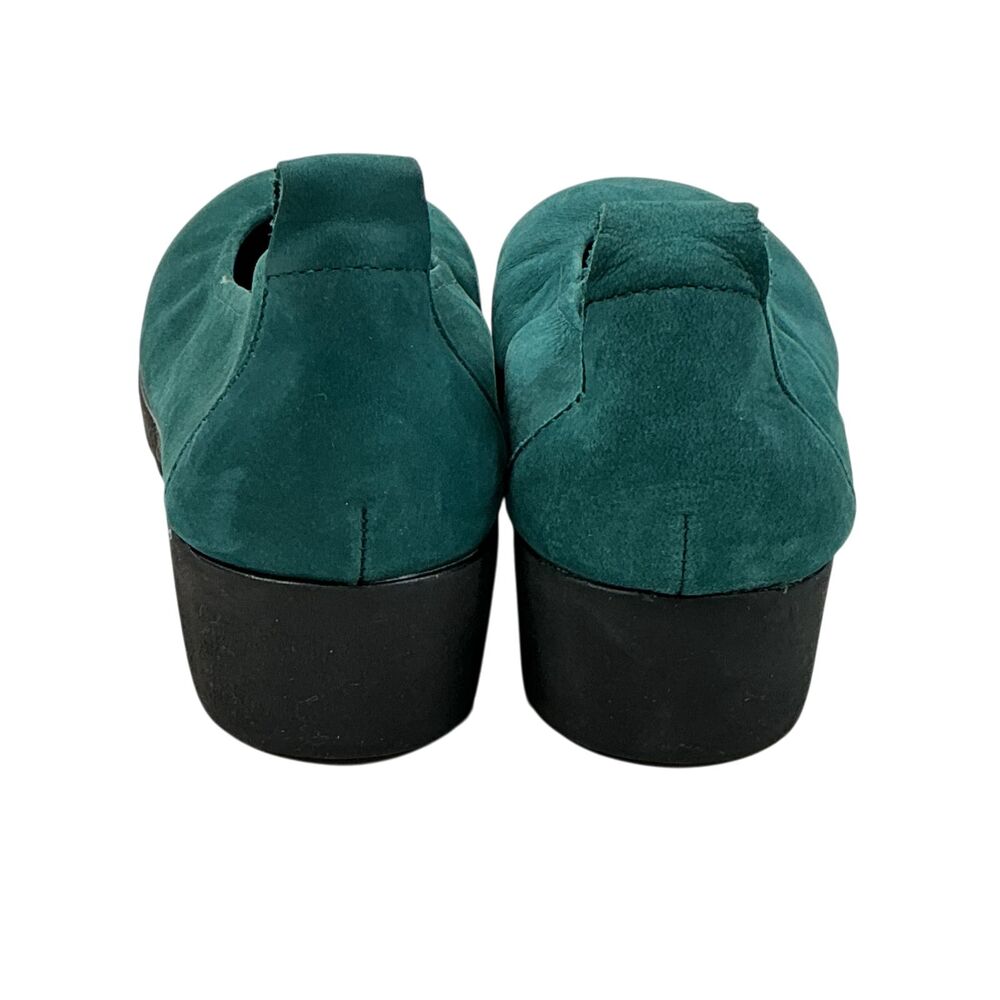 Aetrex Brianna Ballet Flat Womens EU37 US7 Aqua Nubuck Leather Comfort Shoes - Picture 7 of 12